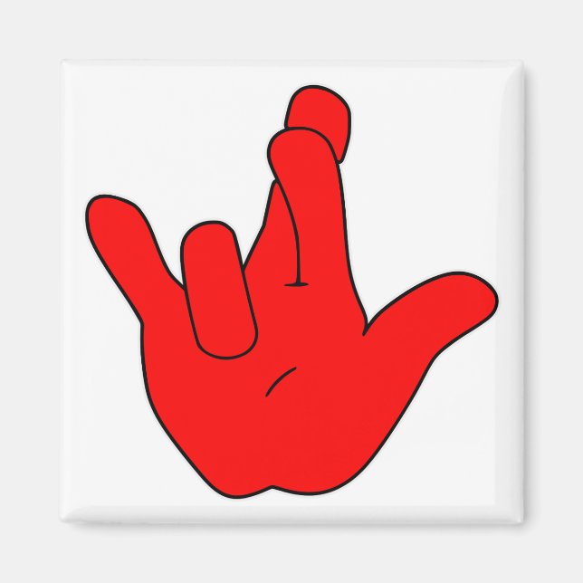 Imã Eu realmente te amo ASL ©WhiteTigerLLC.Com (Frente)