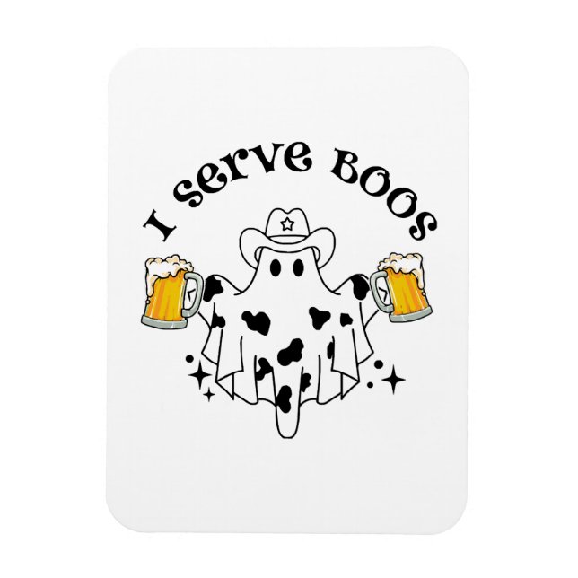 Ímã Eu sirvo Boos! Barman assustador  (Vertical)