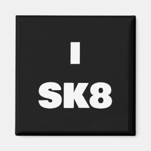 Imã Eu Sk8 ! Camisa de Skate Para Menino e Menina Skat