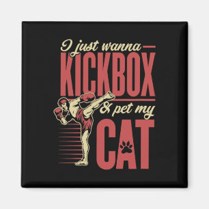Imã Eu Só Quero Kickbox E Acariciar Meu Gato Karate Ki