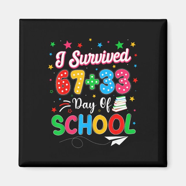 Imã Eu Sobrevivi 67 + 33 100 Dias De Professor Escola  (Frente)