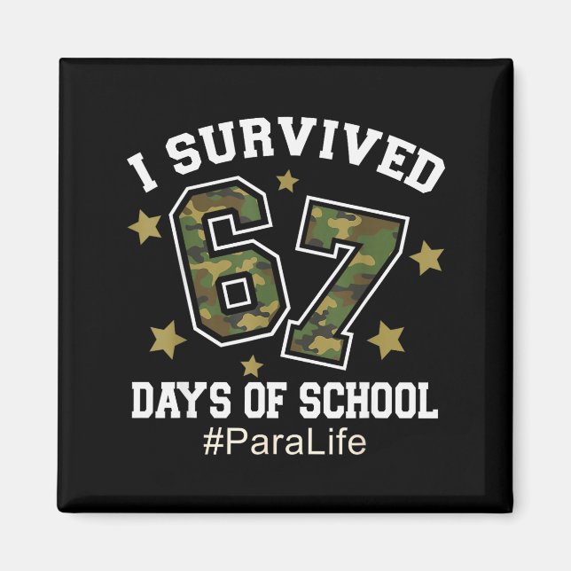 Imã Eu Sobrevivi 67 Dias De Camuflagem Escolar 6 7 Mem (Frente)