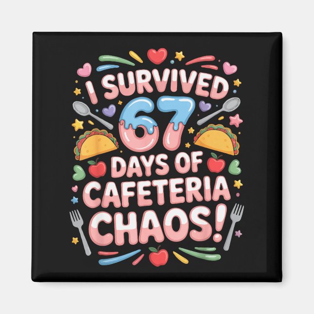 Imã Eu Sobrevivi 67 Dias de Caos na Cafeteria Seis Set (Frente)