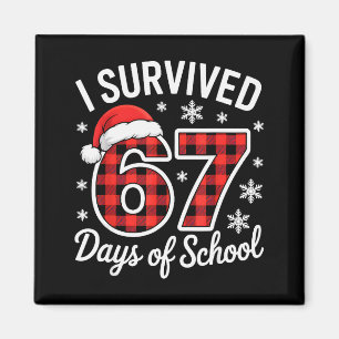 Imã Eu Sobrevivi a 67 Dias de Escola Funny Natal Xmas