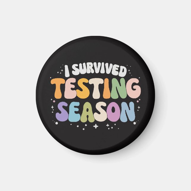 Imã Eu Sobrevivi à Temporada de Testes Humor Escolar (Frente)