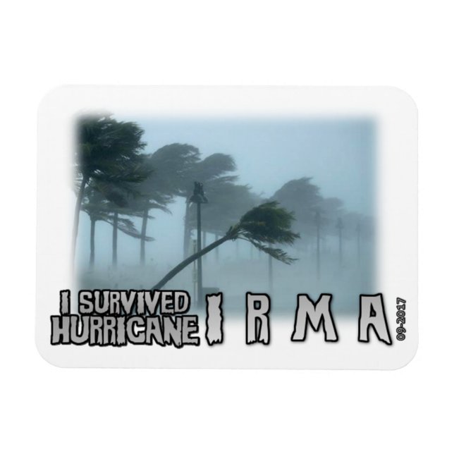 Ímã Eu sobrevivi ao furacão Irma Gloom (Horizontal)