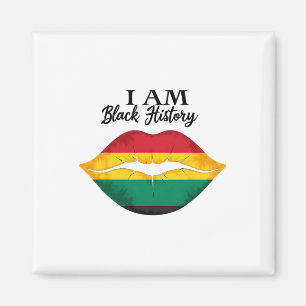 Imã Eu sou a Black History Graphic Tee African America