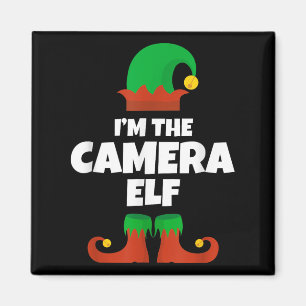 Imã Eu sou a família Camera Elf Pajama Homem de Natal