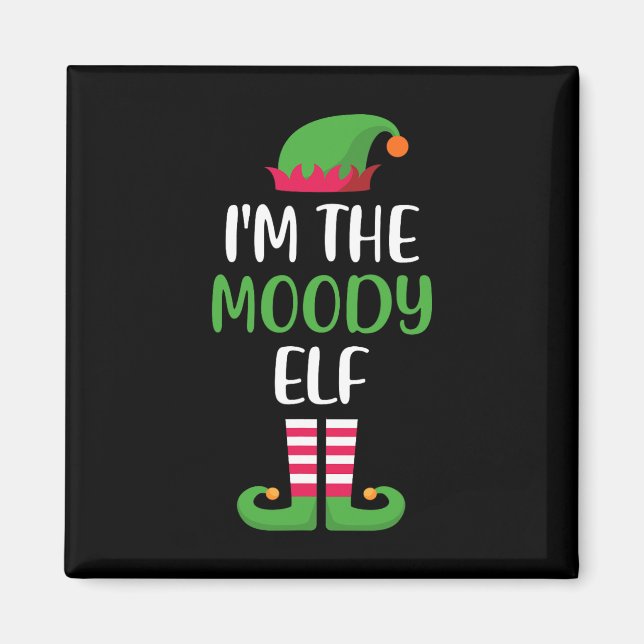 Imã Eu sou a família de Natal do Moody Elf. (Frente)