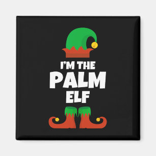 Imã Eu sou a família Palm Elf Pajama Natal Bea Engraça