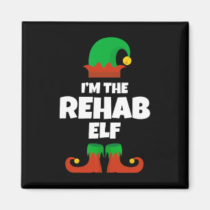 Imã Eu sou a família Rehab Elf Pajama Natal Engraçado 