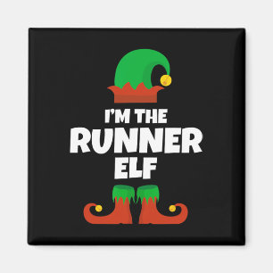 Imã Eu sou a família Runner Elf Pajama Natal Engraçado