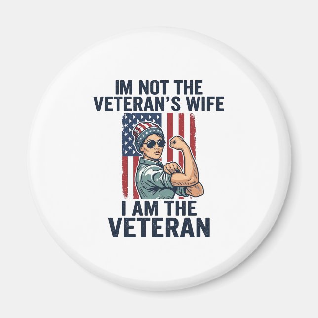 Imã Eu Sou a Mulher Veterana Patriótica Design_1 (Frente)