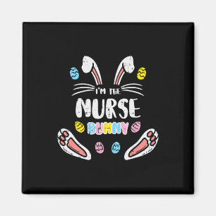 Imã Eu Sou a Nurse Bunny Easter Combinando Família Coe