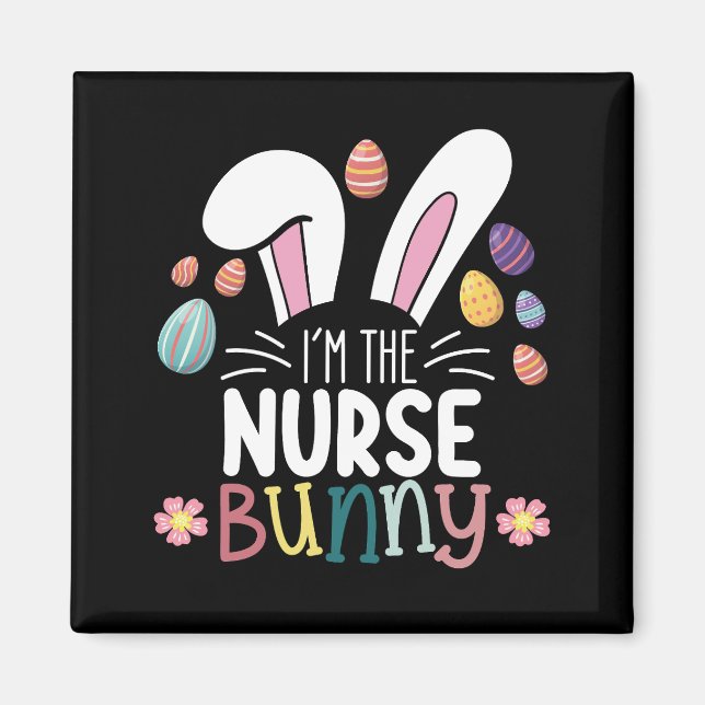 Imã Eu Sou a Nurse Bunny Easter Matching (Frente)