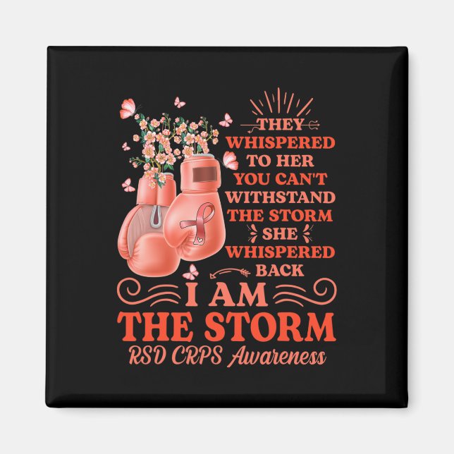 Imã Eu sou a tempestade RSD CRPS Awarness Boxas Luvas  (Frente)