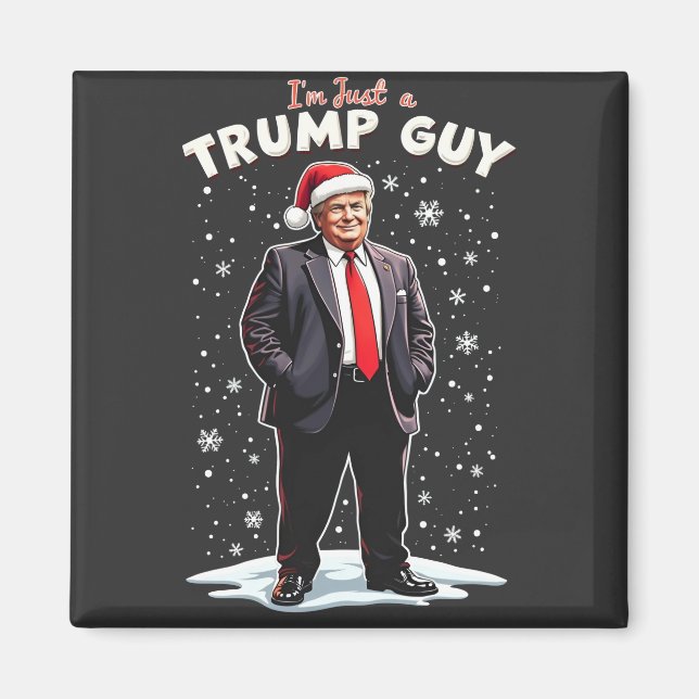 Imã Eu sou apenas um cara Trump Cara tranquilo Natal P (Frente)