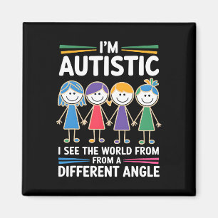 Imã Eu sou autista, eu vejo o mundo Ângulo Conscientiz