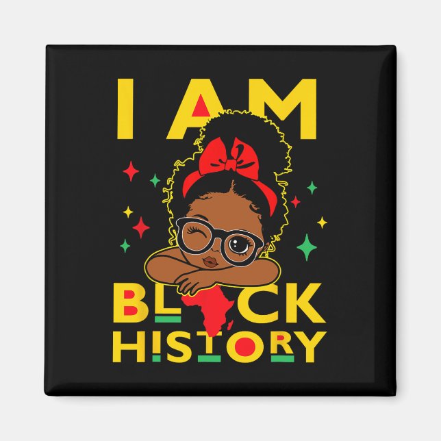 Imã Eu Sou Camisa Da História Negra Para Crianças Meni (Frente)