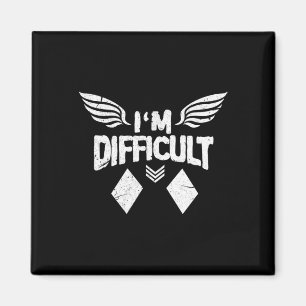 Imã Eu sou Difícil Diamantes Duplos Ski Snowboard Gif