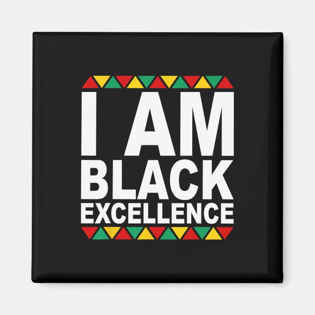 Imã Eu Sou Excelência Negra Mês da História Negra Mela (Frente)