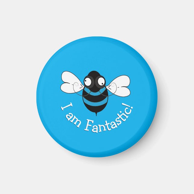Imã Eu Sou Fantástico! Ímã - Fundo Azul (Frente)