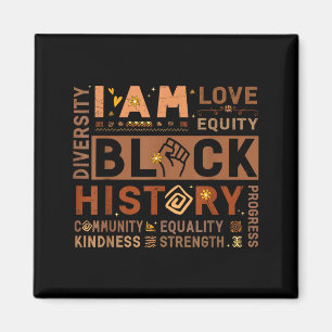 Imã Eu Sou História Negra Amor Diversidade Afro-Americ
