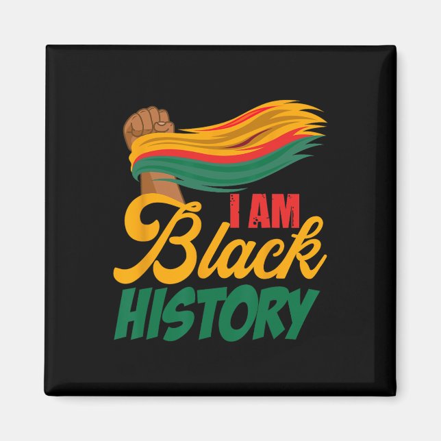 Imã Eu Sou História Negra Cores Africanas Mês da Histó (Frente)