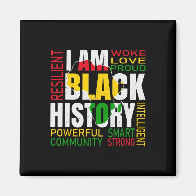 Imã Eu Sou História Negra Mês da História Afro-America (Frente)