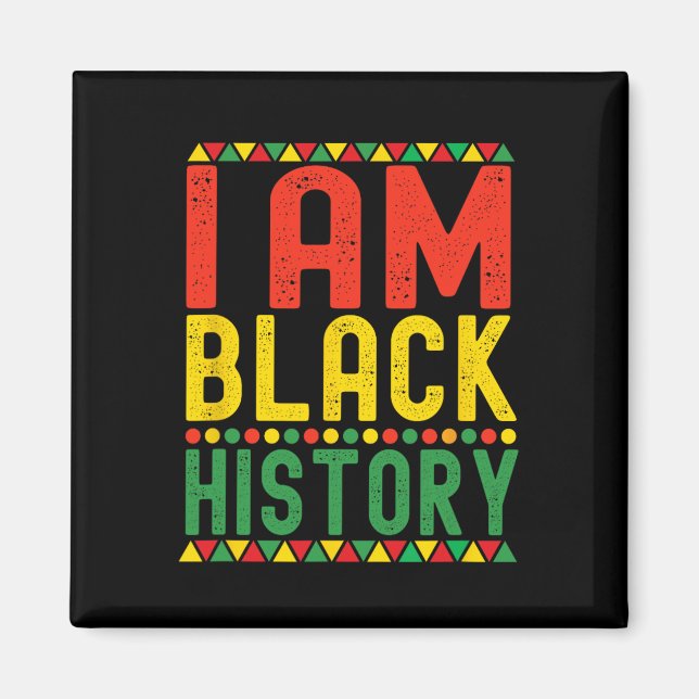 Imã Eu Sou História Negra Mês da História Afro-America (Frente)