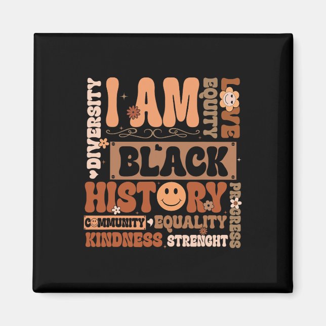 Imã Eu Sou História Negra Mês da História Negra Mulher (Frente)