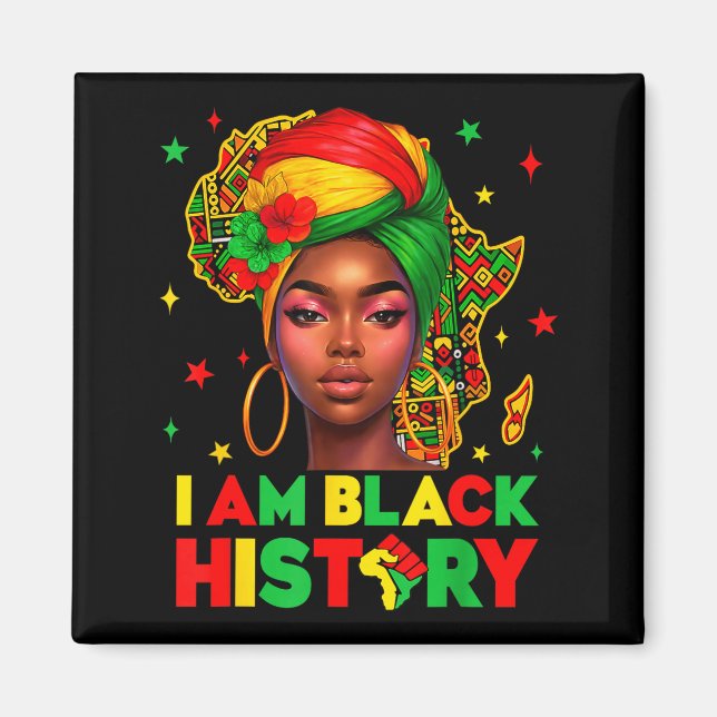 Imã Eu Sou História Negra Orgulho do Mês da História N (Frente)