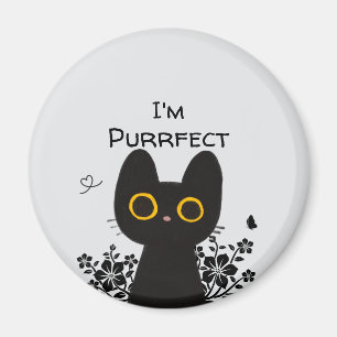 Imã Eu Sou Ímã de Gato Preto Fofo Perfeito