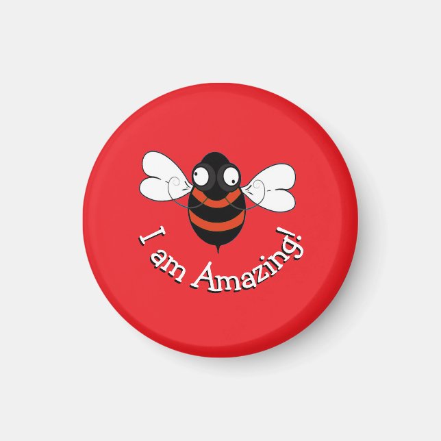 Imã Eu Sou Incrível! Ímã - Fundo Vermelho (Frente)