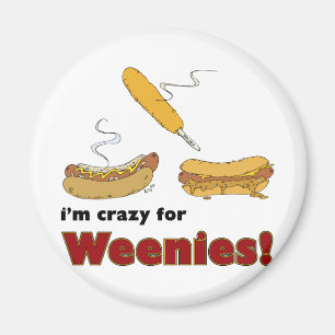 Imã Eu sou louco para Weenies! Cachorro quente do