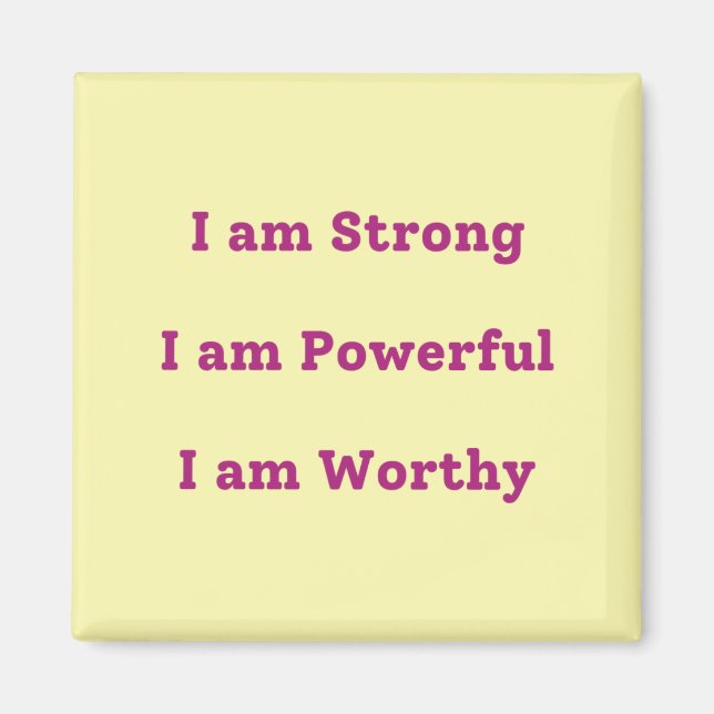 Imã Eu sou... Magneta quadrada (Frente)