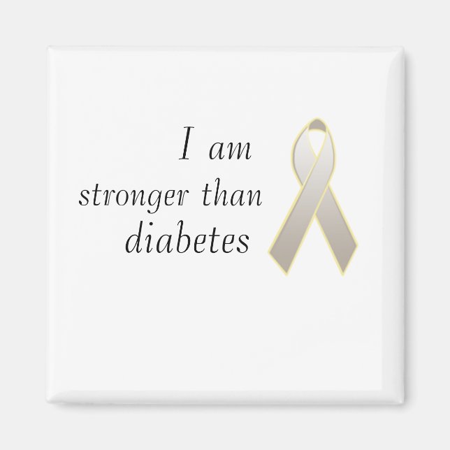 Imã Eu sou mais forte que íman de diabetes (Frente)