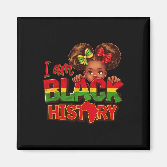 Imã Eu Sou Mês da História Negra Afro-Americano Afro C (Frente)