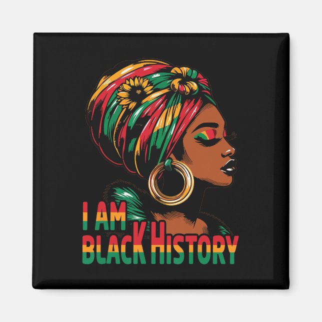 Imã Eu Sou Mês da História Negra Afro-Americano Junete (Frente)