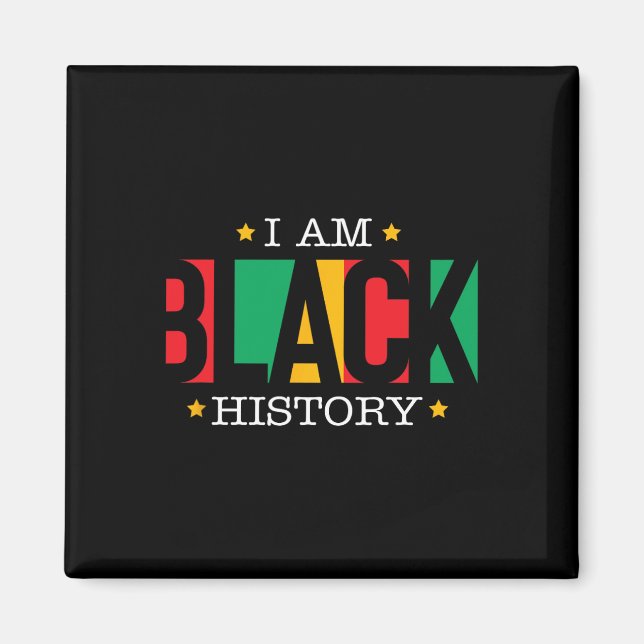 Imã Eu Sou Mês da História Negra Orgulho Afro-American (Frente)