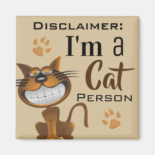 Imã "Eu sou negação de uma pessoa do gato"