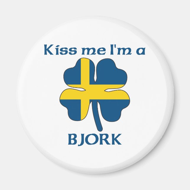 Imã Eu sou o Bjork, o Sueco Personalizado. (Frente)