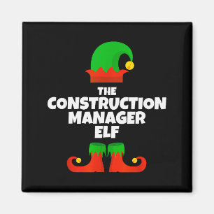 Imã Eu Sou O Gerente De Construção Elf Família Pijama