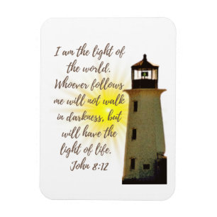 Ímã Eu sou o Light John 8:12 com casa leve