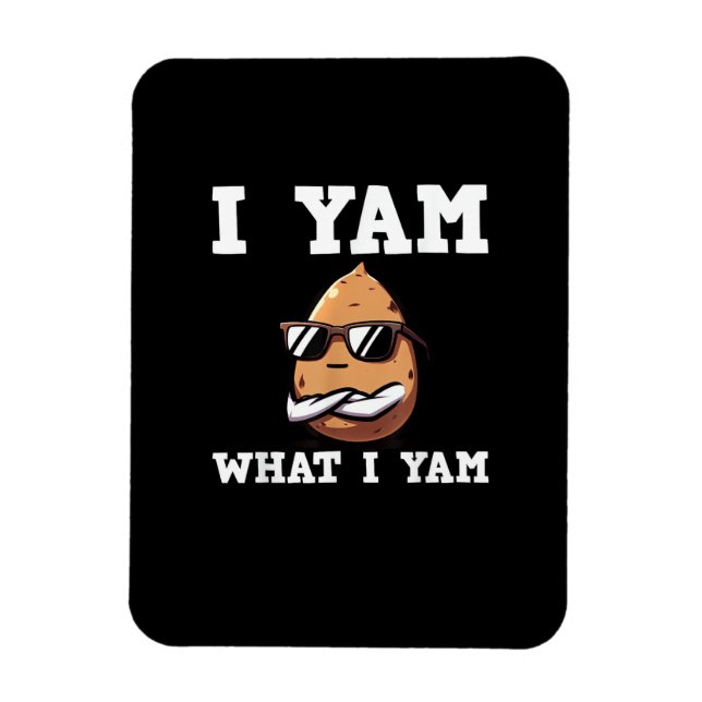 Ímã Eu Sou O Que Eu Sou Humoroso V-Neck (Vertical)