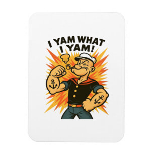 Ímã Eu Sou O Que Eu Sou O Cartoon De Yam Popeye Cito C