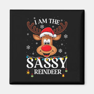 Imã Eu sou o Sy Reindeer Engraçado Reindeer de Natal R