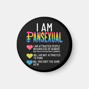 Imã Eu Sou Pansexual - LGBTQIA Orgulho Arco-Íris Coraç