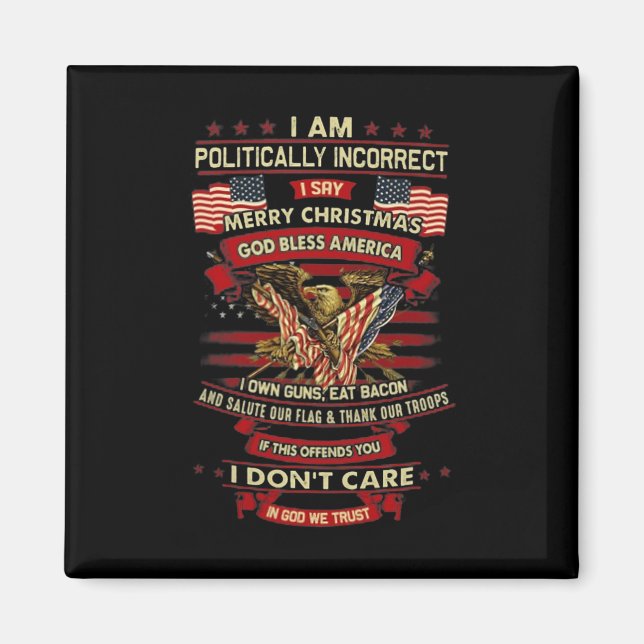 Imã Eu Sou Politicamente Incorreto Eu Digo Feliz Natal (Frente)