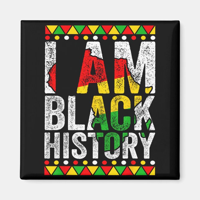 Imã Eu Sou Presente da História Negra Orgulho Negro Am (Frente)